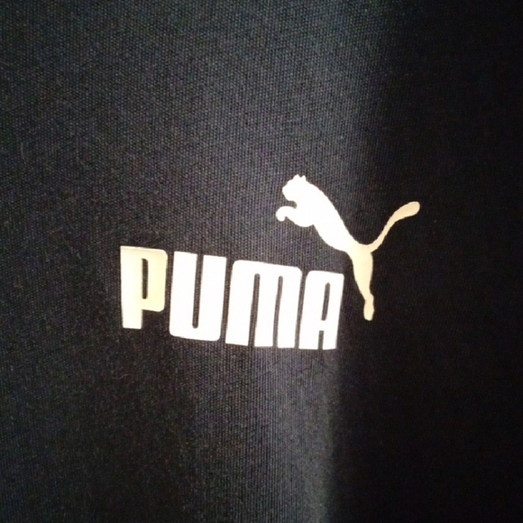 Mens XL Puma Blue Short Sleeve Tee Athletic Style Lightweight Relaxed Fit - Picture 3 of 4